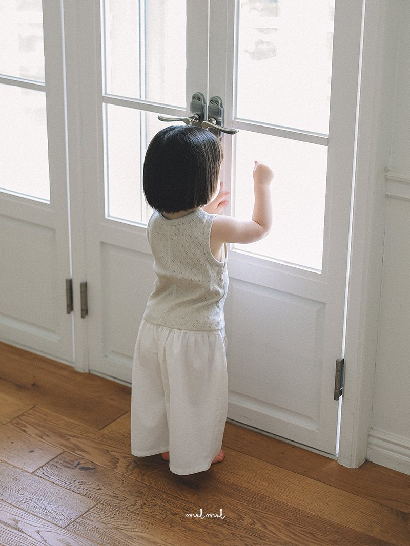 ［melmel］Linen wide pants