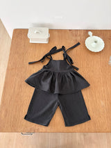 ［ohho］Soft denim capri pants