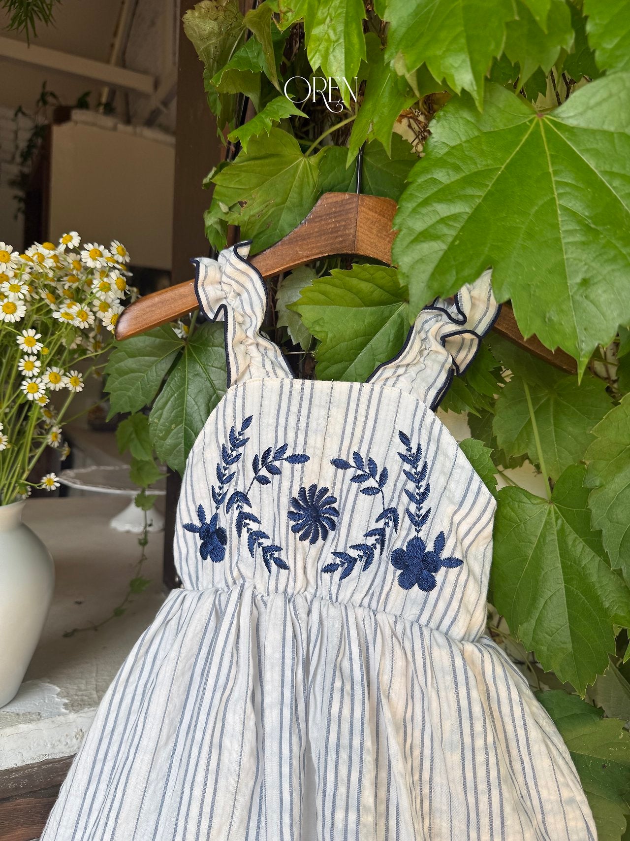 ［OREN］Casa stripe one-piece