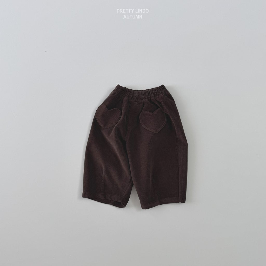 ［LINDO］Romantic heart corduroy pants