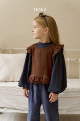 ［jujua］Berry balloon sleeve tops