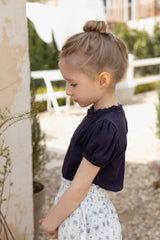 ［perrobebe］Amelie puff tee (navy)