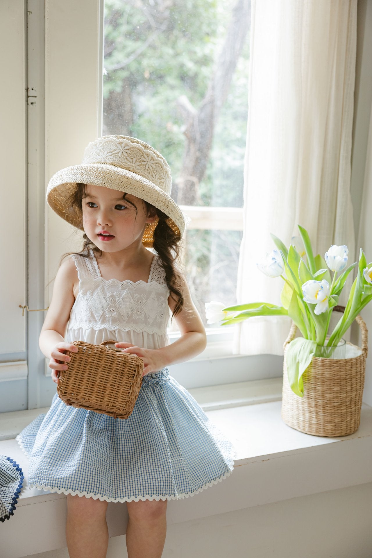 ［FLO］Saint check skirt (inner set)