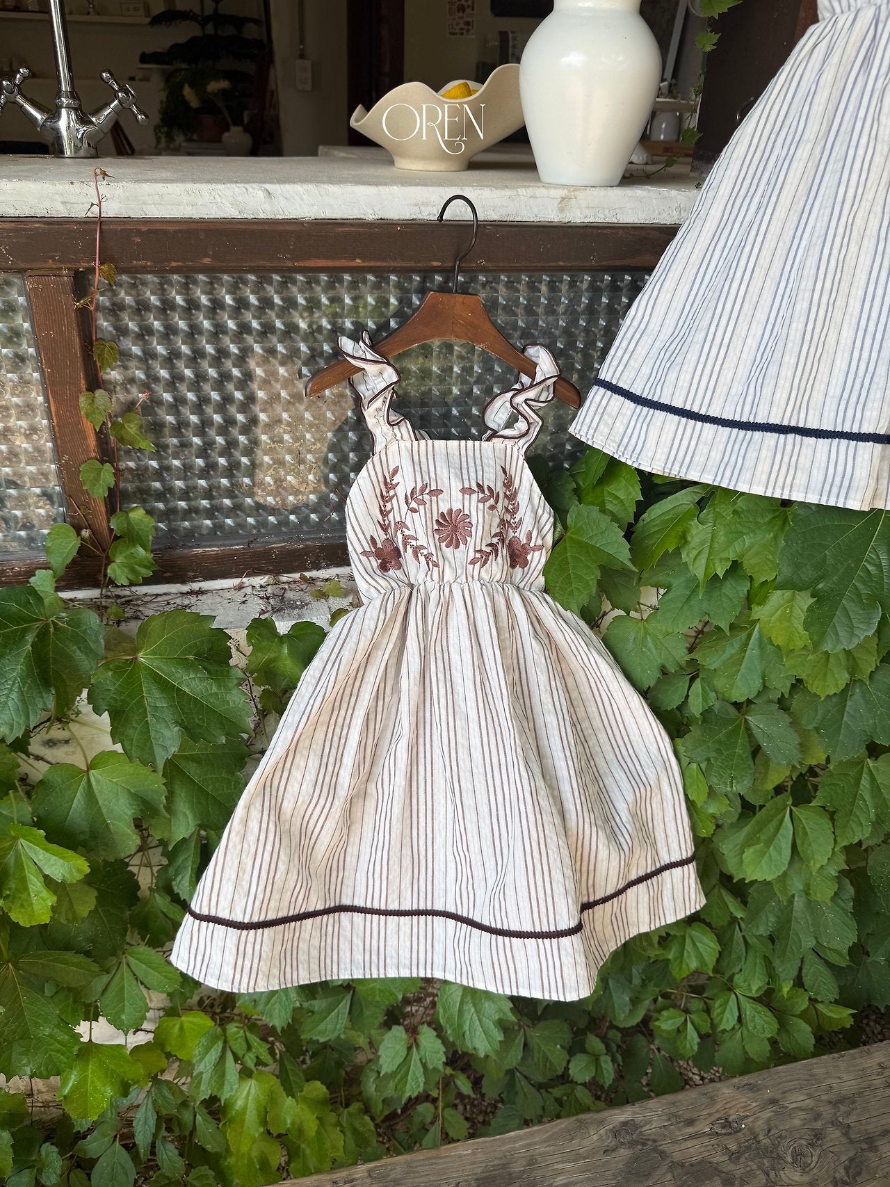 ［OREN］Casa stripe one-piece