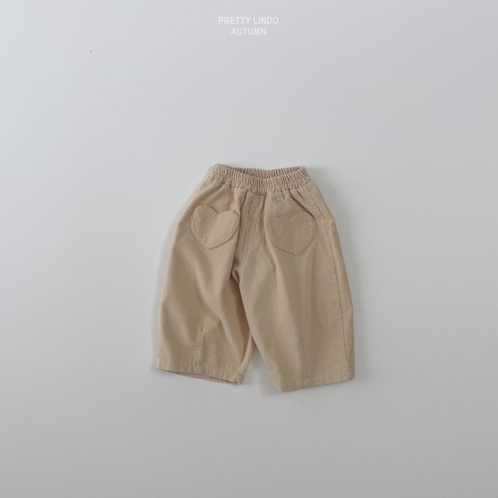 ［LINDO］Romantic heart corduroy pants