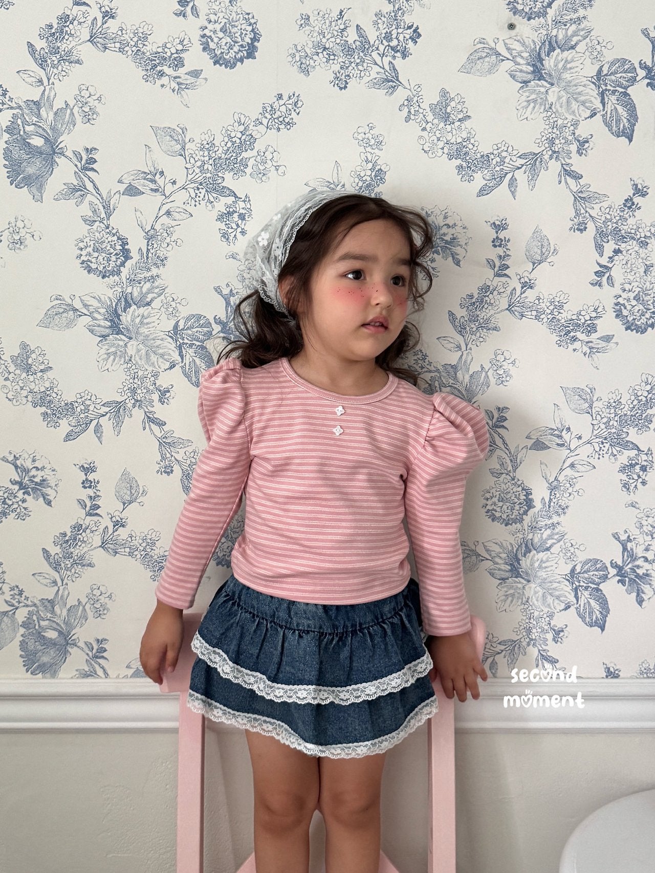 ［second moment］Puff stripe tops