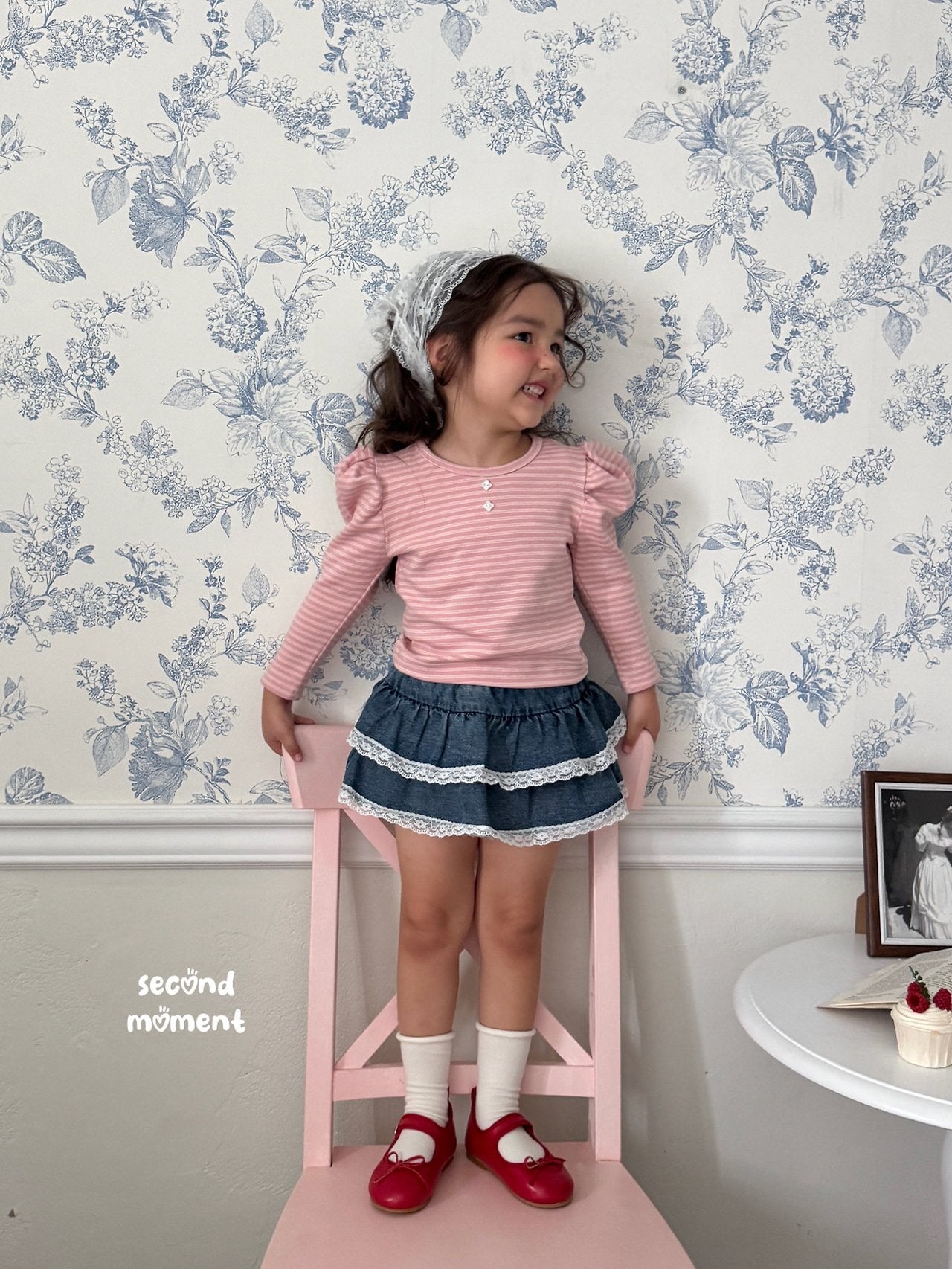 ［second moment］Puff stripe tops