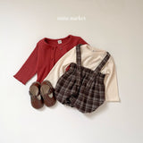 [mimi market] Carol check suspender bloomer