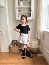 ［comma］Square neck frill tee