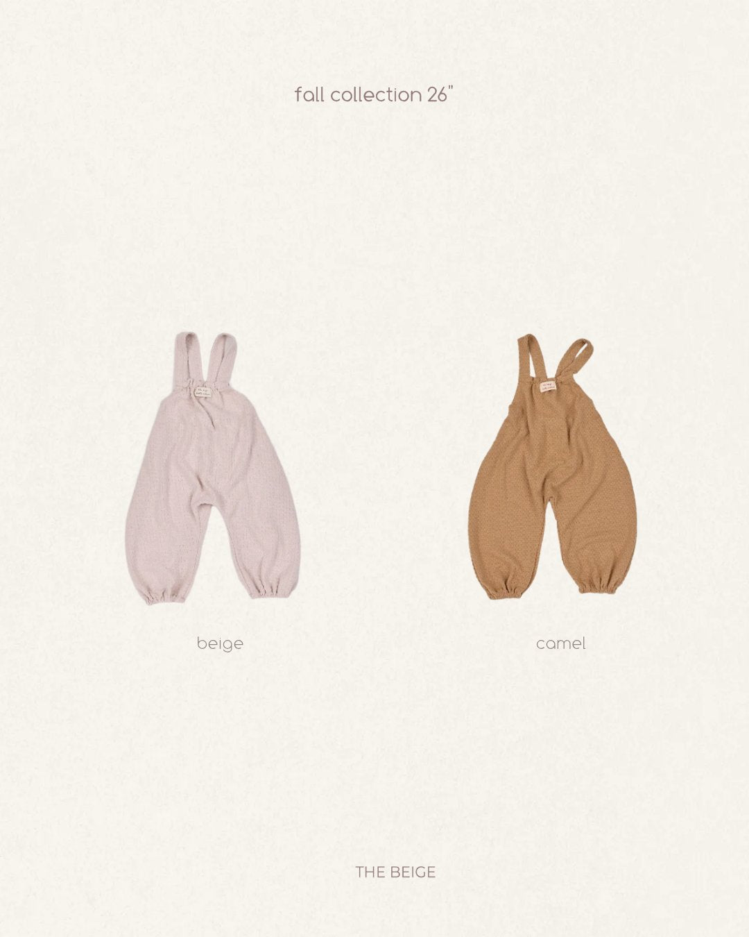 ［The beige］Knit Overalls