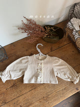 ［marron］Ribbon cardigan