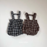 [mimi market] Carol check suspender bloomer