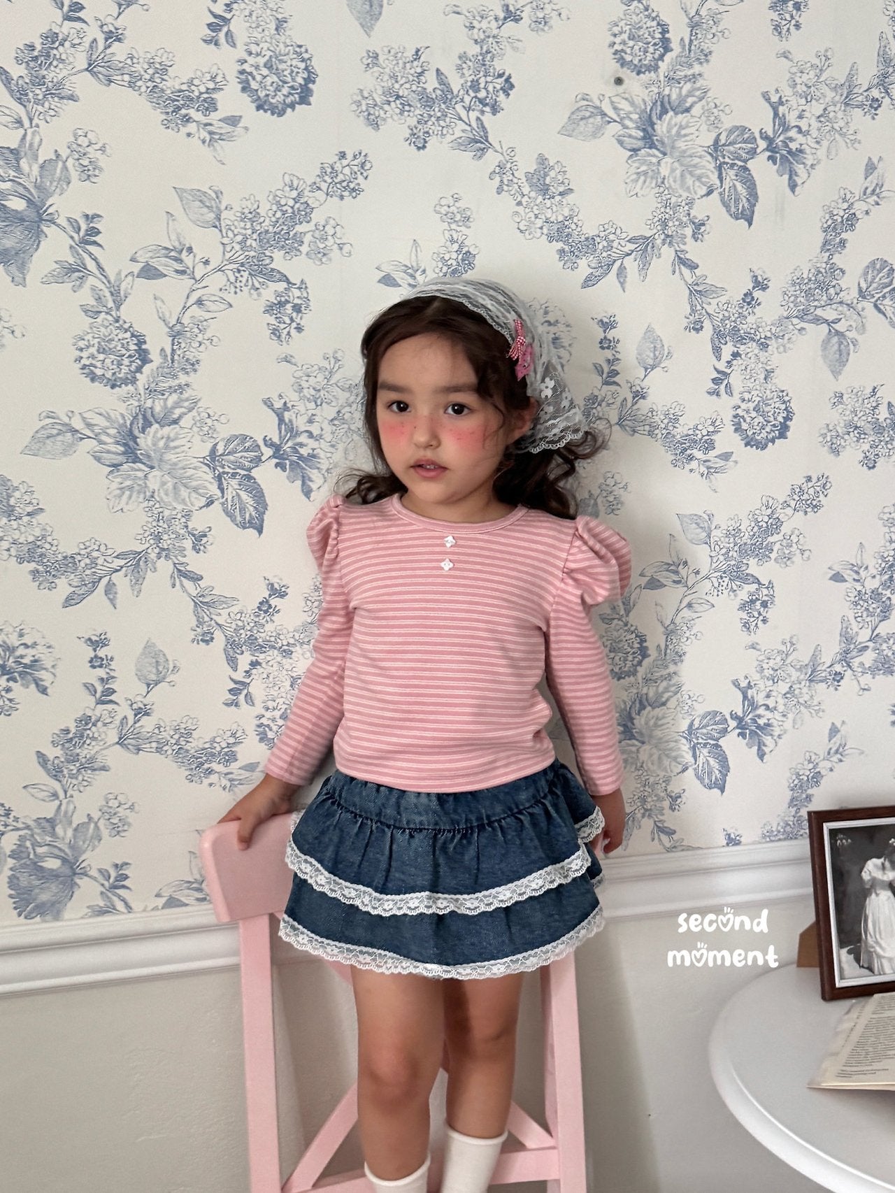 ［second moment］Puff stripe tops