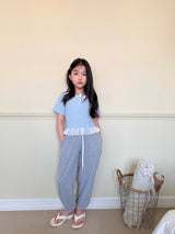 ［comma］Square neck frill tee