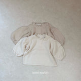 ［mimi market］Neck frill dot blouse