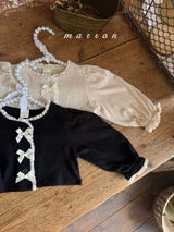 ［marron］Ribbon cardigan