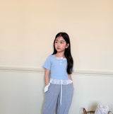 ［comma］Square neck frill tee