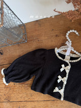 ［marron］Ribbon cardigan
