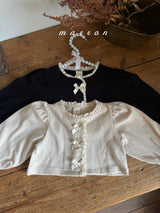 ［marron］Ribbon cardigan