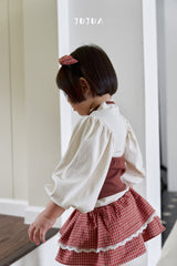 ［jujua］Berry balloon sleeve tops