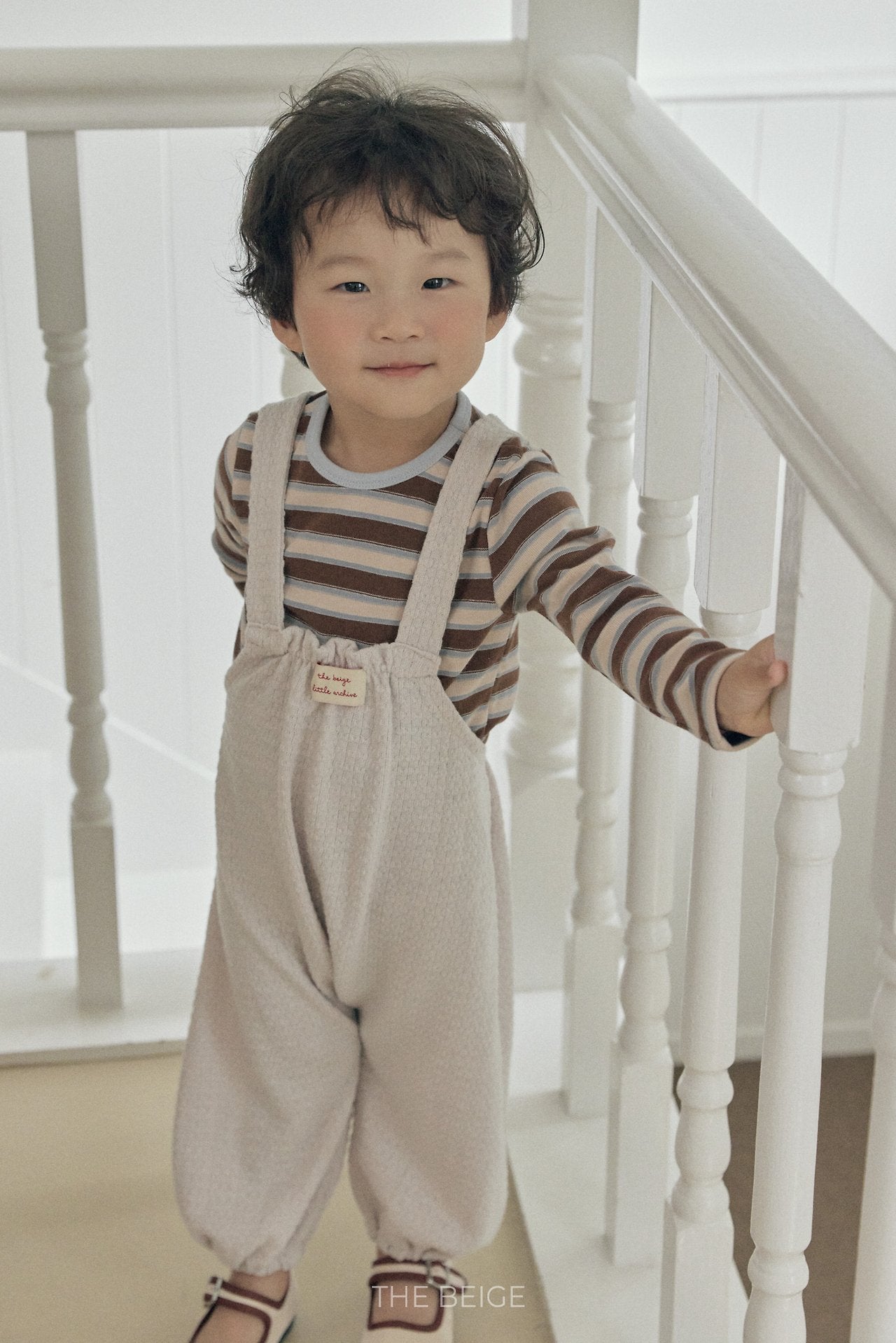 ［The beige］Knit Overalls