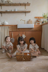 ［OREN］Pure tie stripe rompers