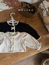 ［marron］Ribbon cardigan