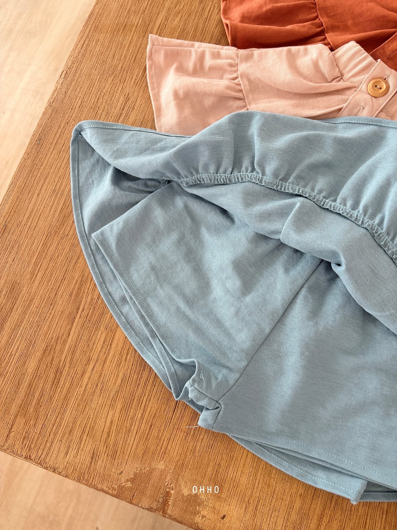 ［ohho］Forest shirring suspender skirt
