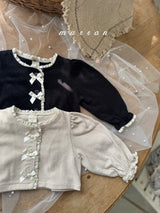 ［marron］Ribbon cardigan