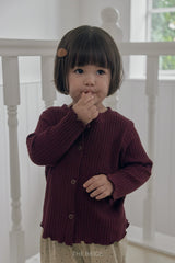 ［The beige］Ribbed Cardigan
