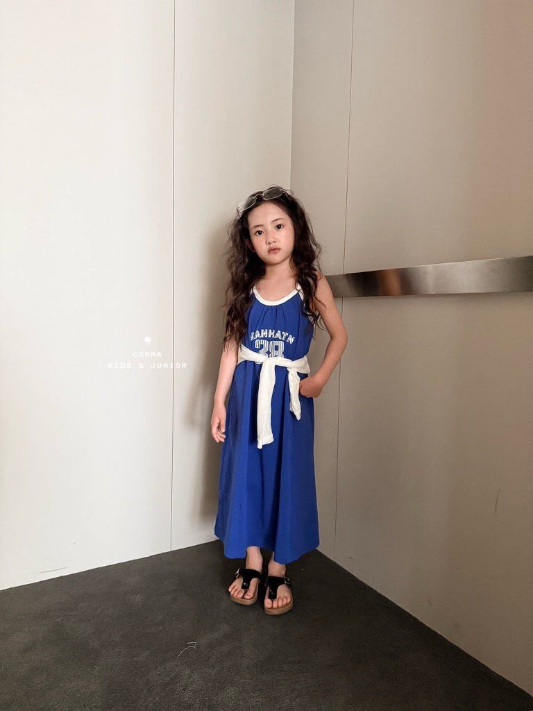 ［comma］Two tone long one-piece
