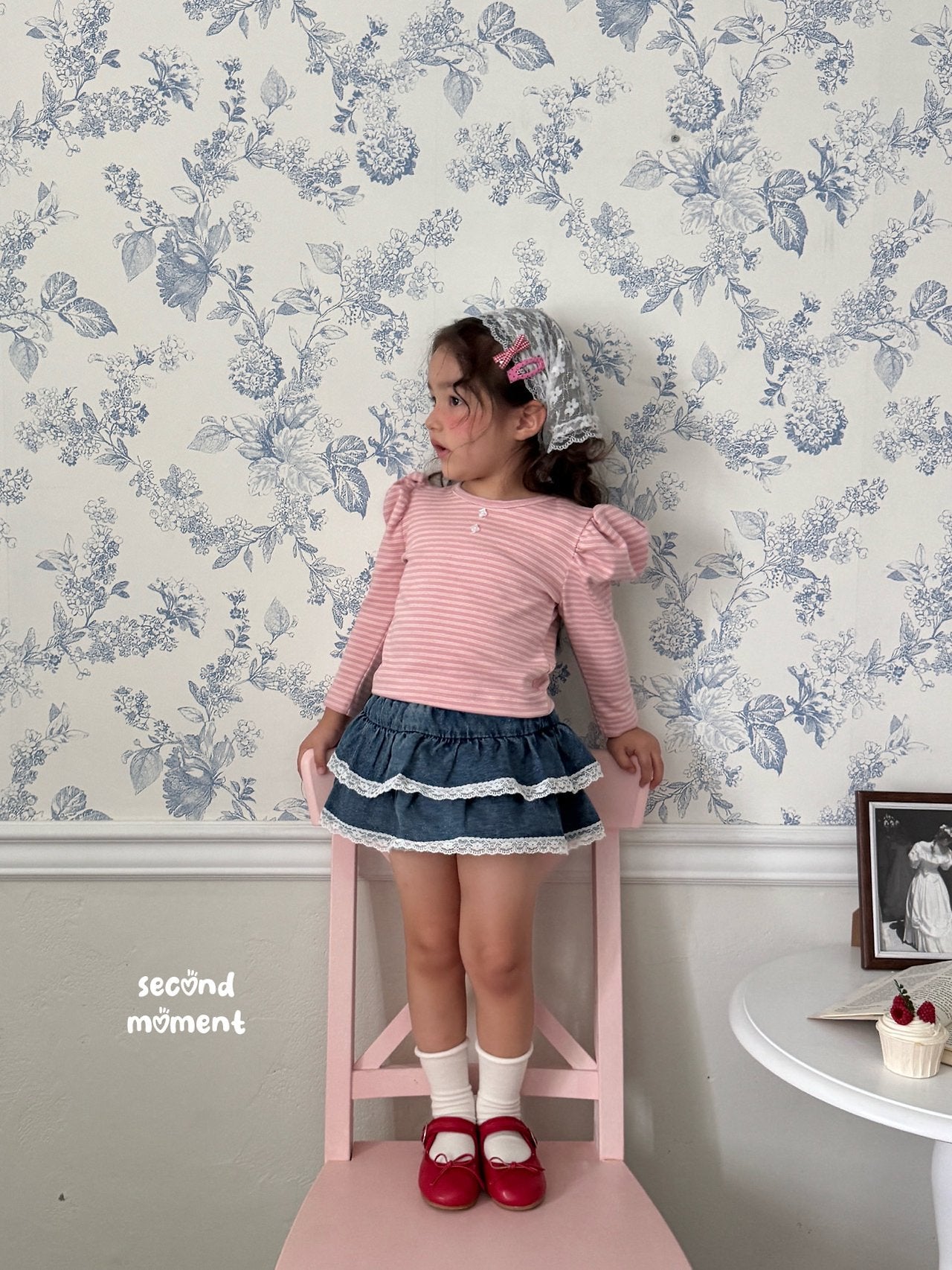 ［second moment］Puff stripe tops