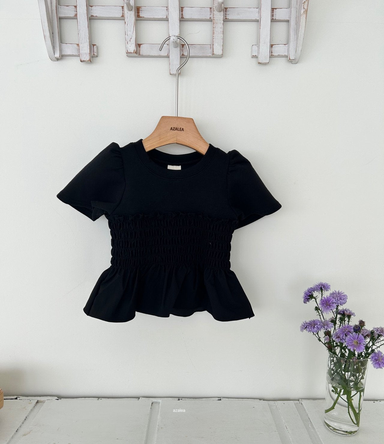 ［azalea］Shirring smock tee (kids)