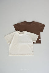 ［The beige］Plain short sleeve tee