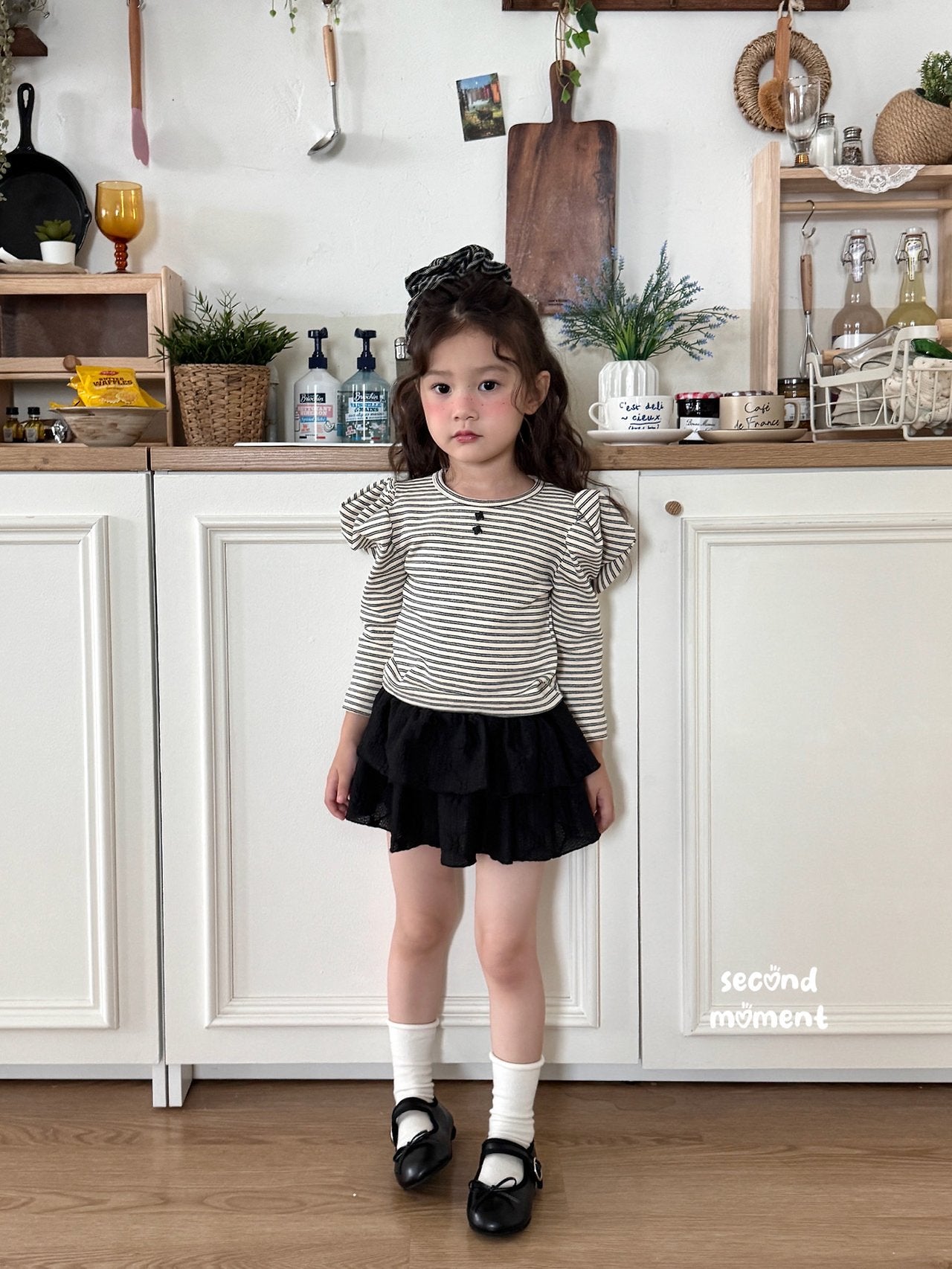［second moment］Puff stripe tops