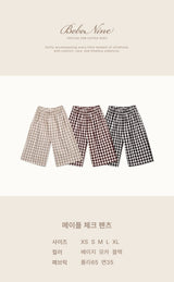 ［bebenine］Maple Check Pants