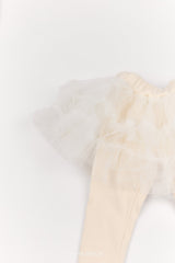 ［The beige］Tulle Leggings