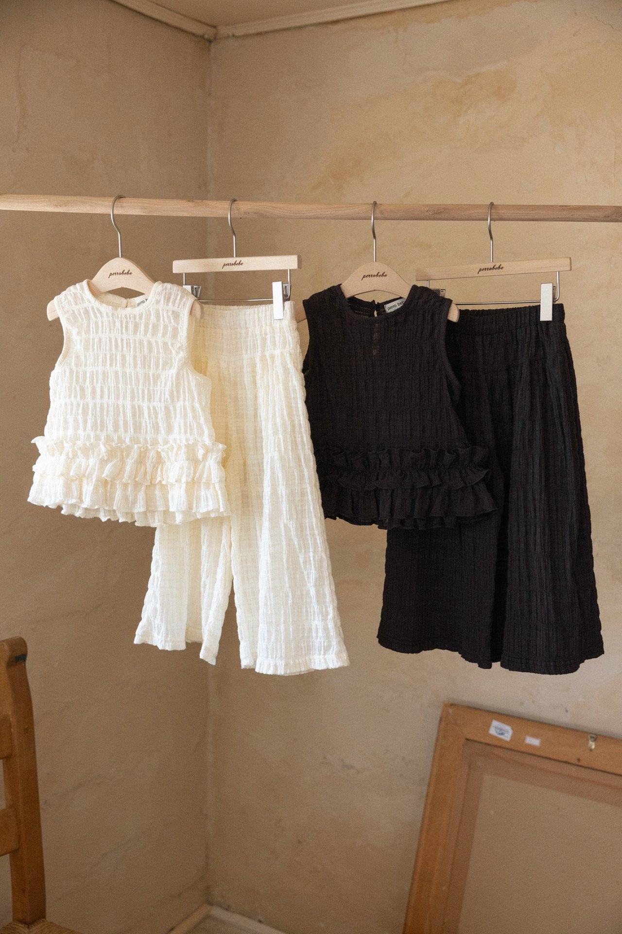 ［perrobebe］Adele frill setup (cream)