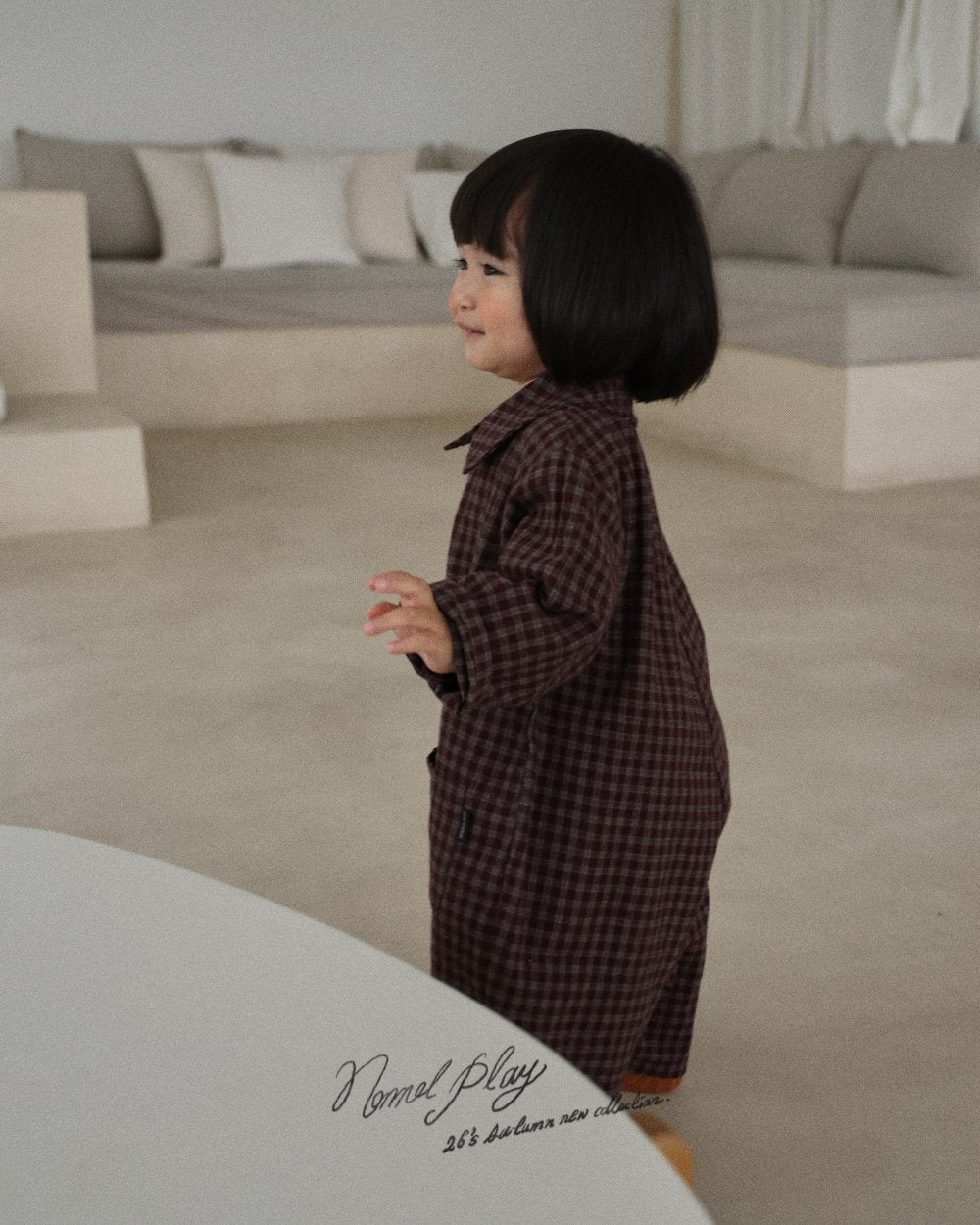 ［normalplay］Tarte Check Collar Suit