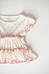 ［ROA］Cherry mellow rib tee