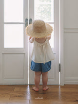 ［melmel］Rib denim short pants