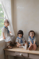 ［OREN］Pure tie stripe rompers