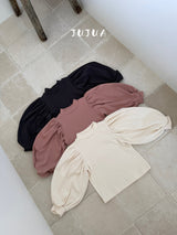 ［jujua］Berry balloon sleeve tops