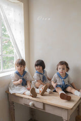 ［OREN］Pure tie stripe rompers