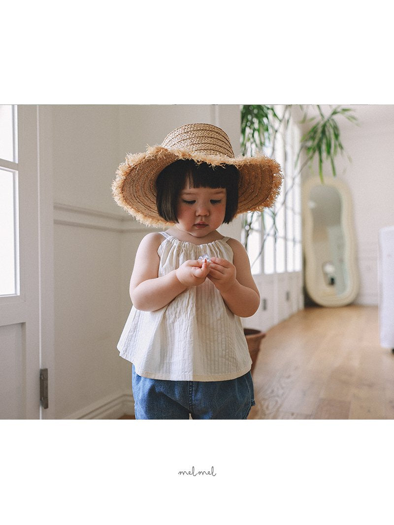 ［melmel］Rib denim short pants