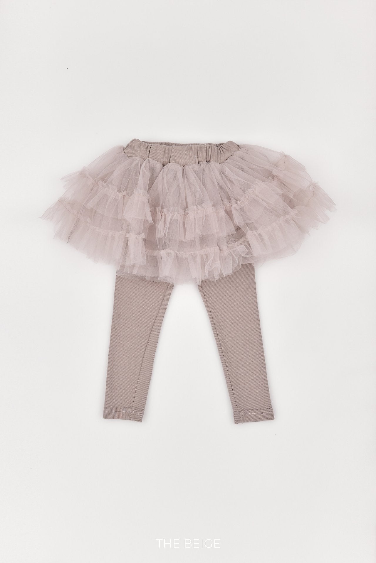 ［The beige］Tulle Leggings