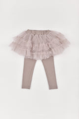 ［The beige］Tulle Leggings