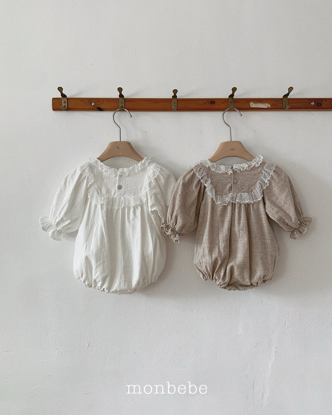 [monbebe] Angel lace rompers