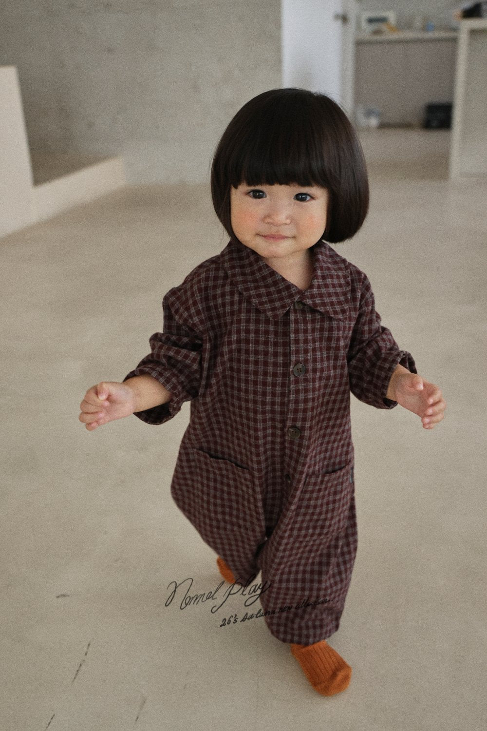 ［normalplay］Tarte Check Collar Suit