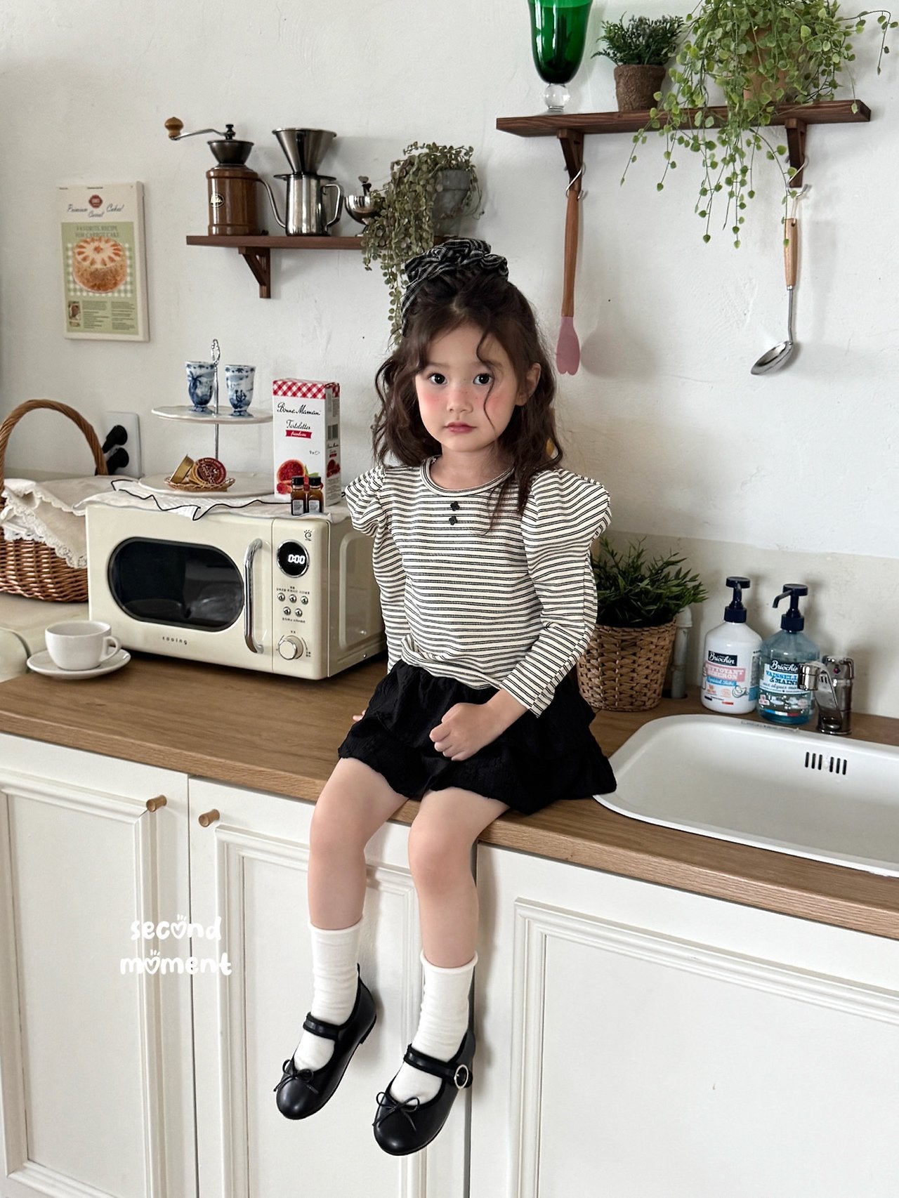 ［second moment］Puff stripe tops